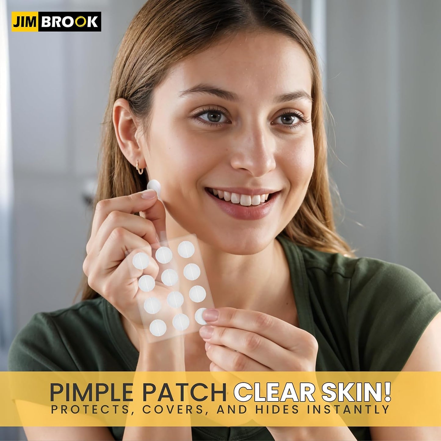 72-count pimple patch pack shown with skincare routine