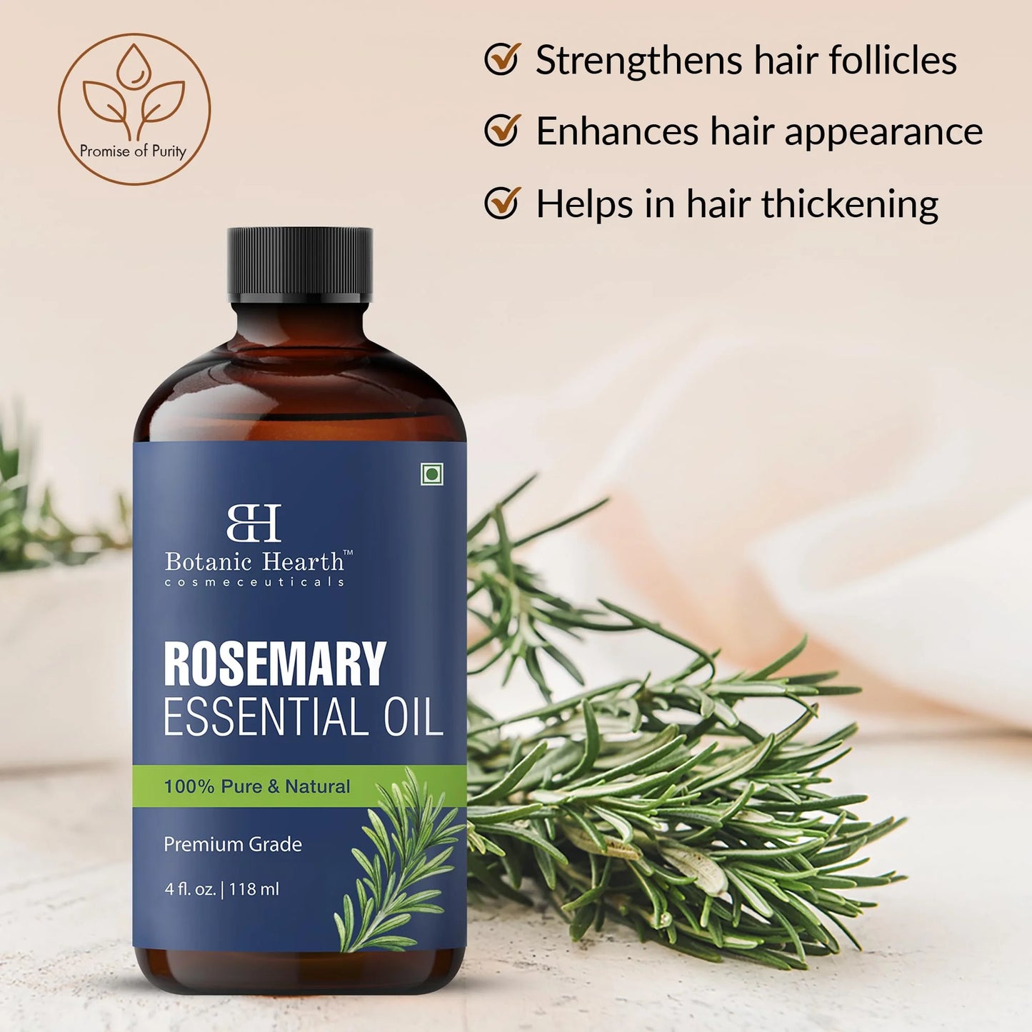 Rosemary oil ingredients and benefits for thicker fuller hair