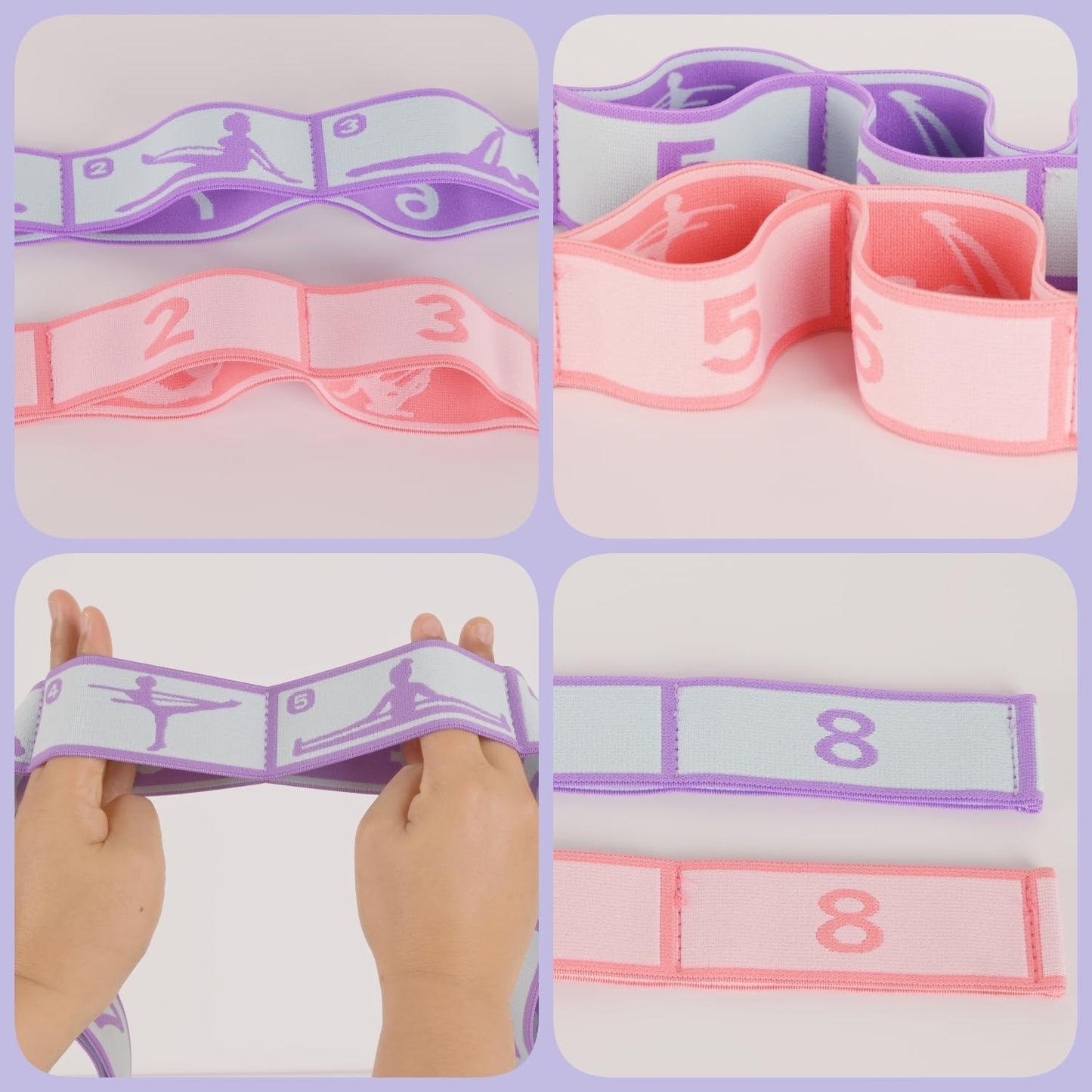 Lightweight stretch strap for yoga and Pilates routines