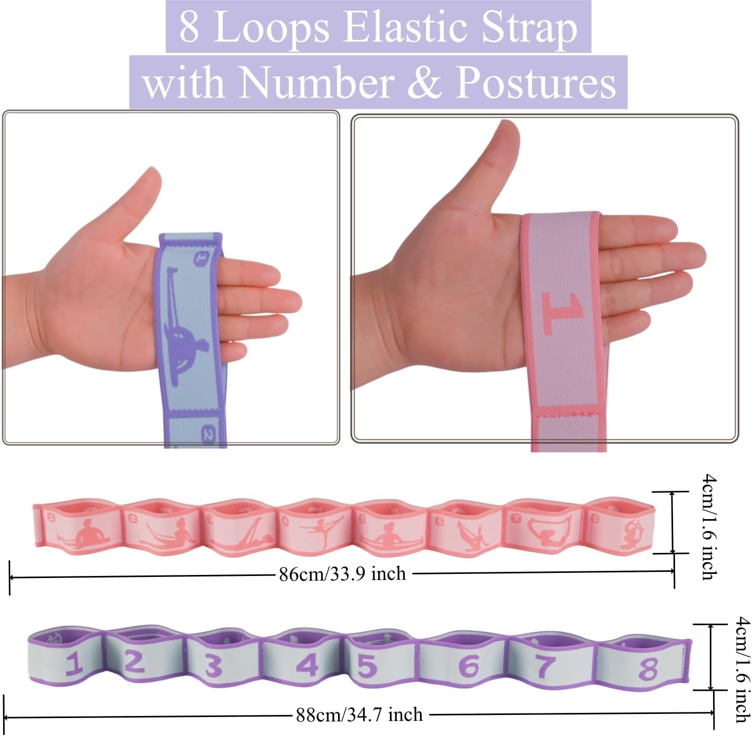 Stretch strap used for a controlled seated leg stretch