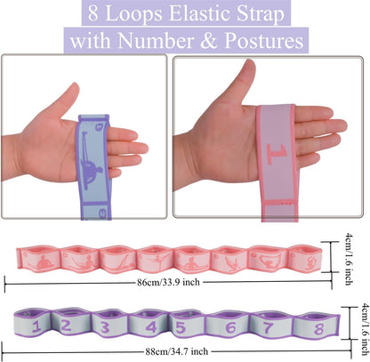 Stretch strap used for a controlled seated leg stretch