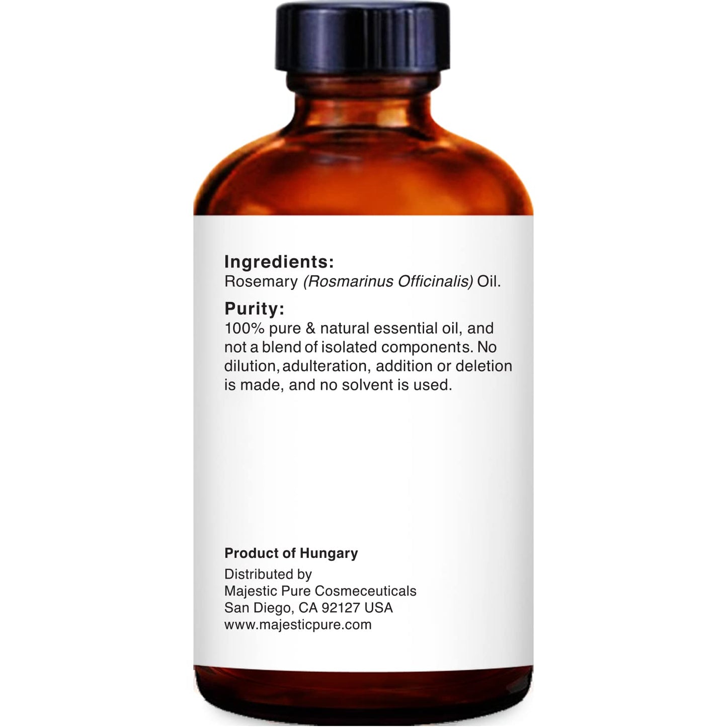 Natural rosemary hair growth oil on a clean light background