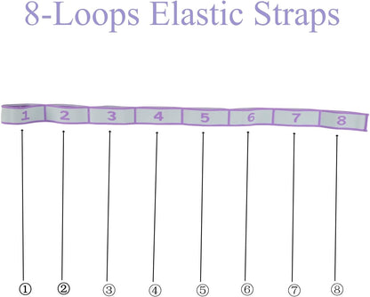 Compact elastic exercise strap folded for travel