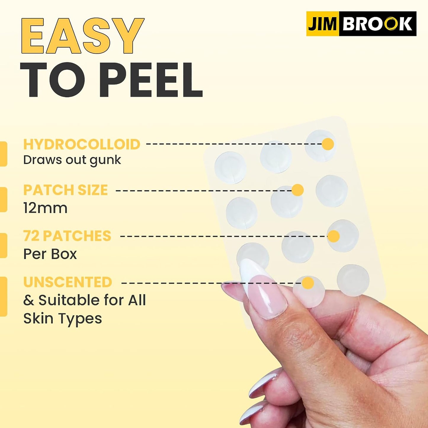 Infographic showing how hydrocolloid pimple patches absorb fluid overnight