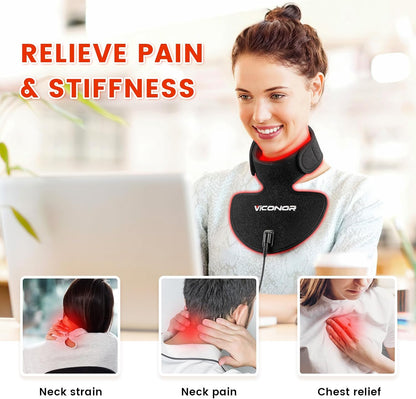 Portable 660nm and 850nm near-infrared LED neck device