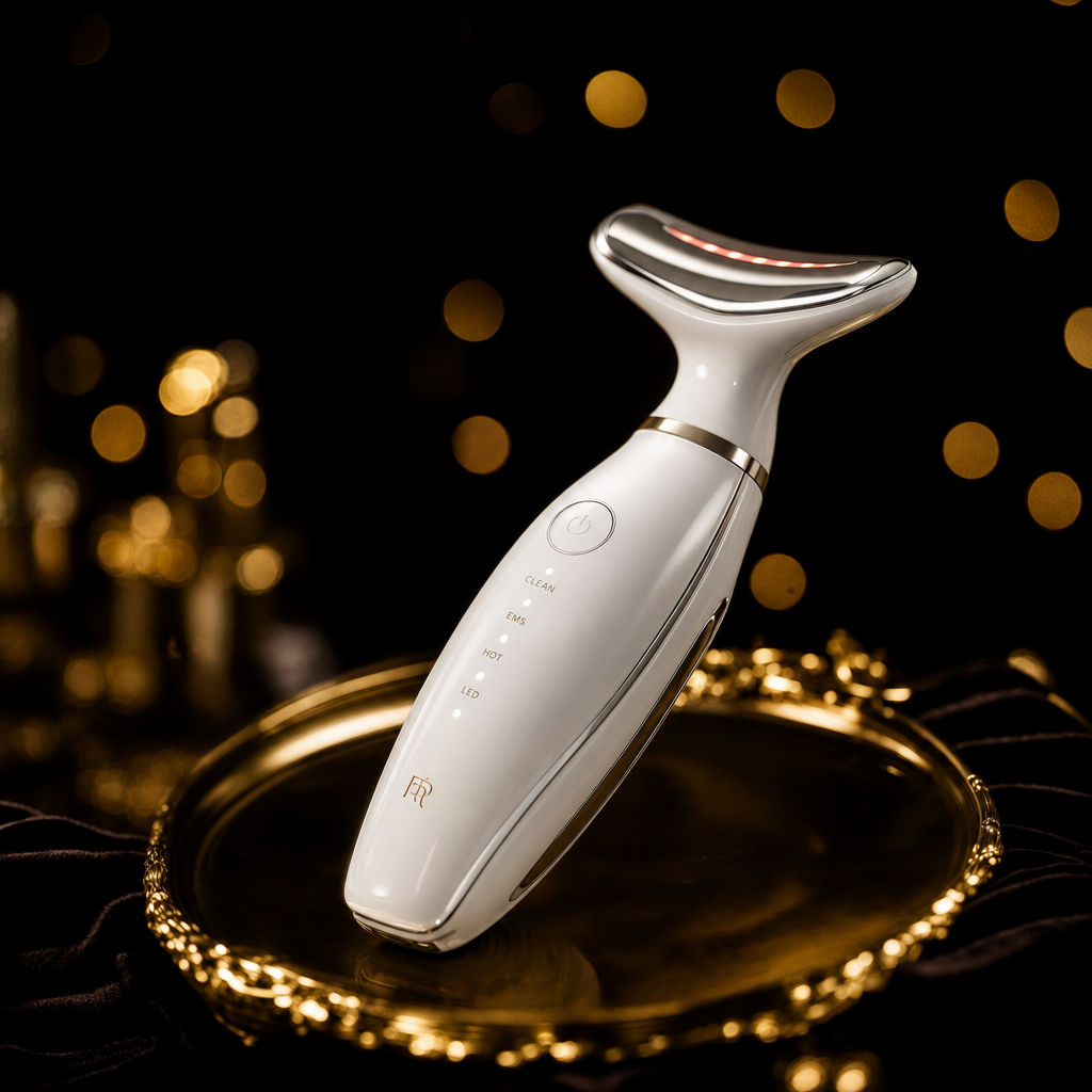 LED facial device with EMS microcurrent technology