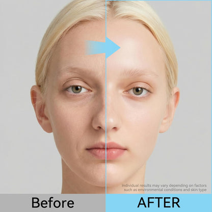 Dewy plump skin result after using the PDRN peptide moisturizer