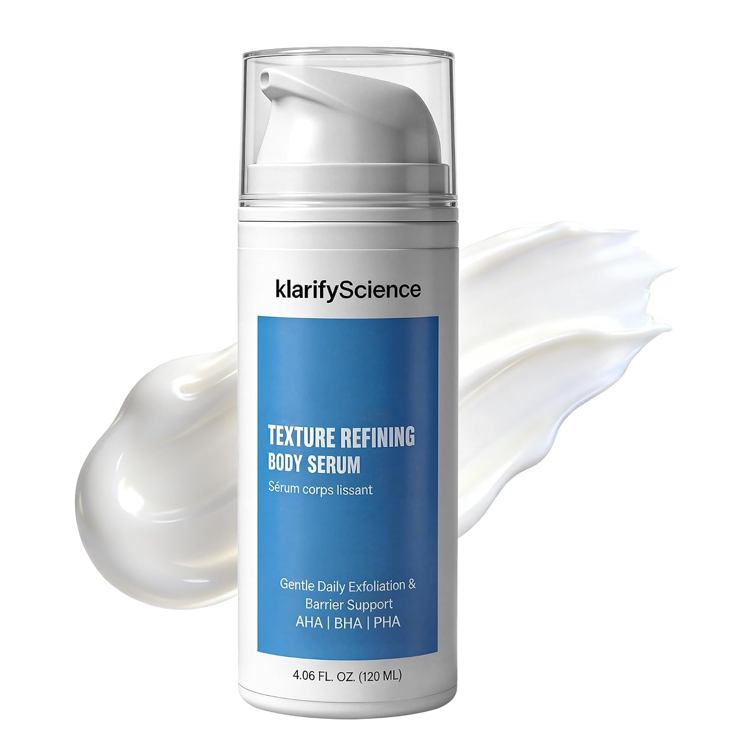 KP body serum bottle with triple acid AHA BHA PHA complex