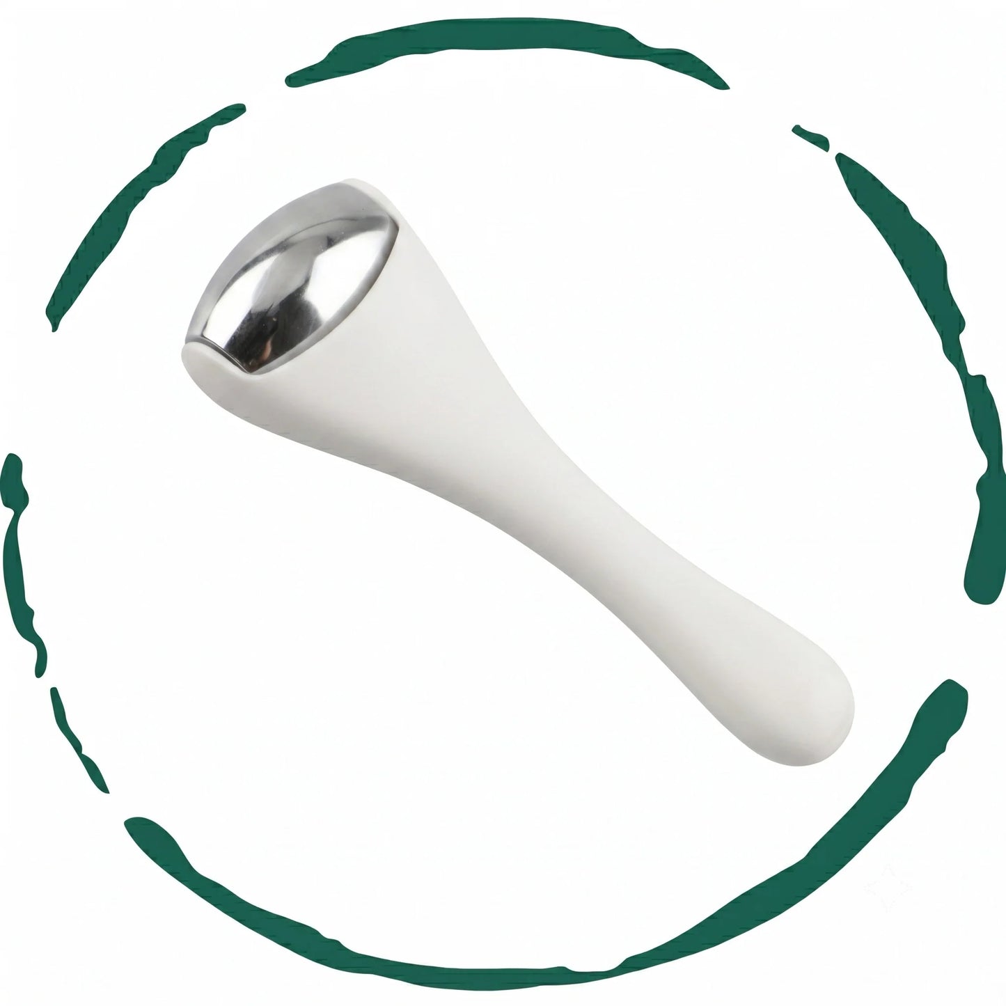 Cooling ice roller for face and eyes on a light background