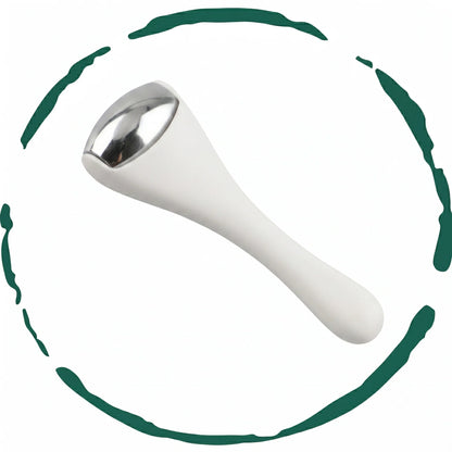 Cooling ice roller for face and eyes on a light background