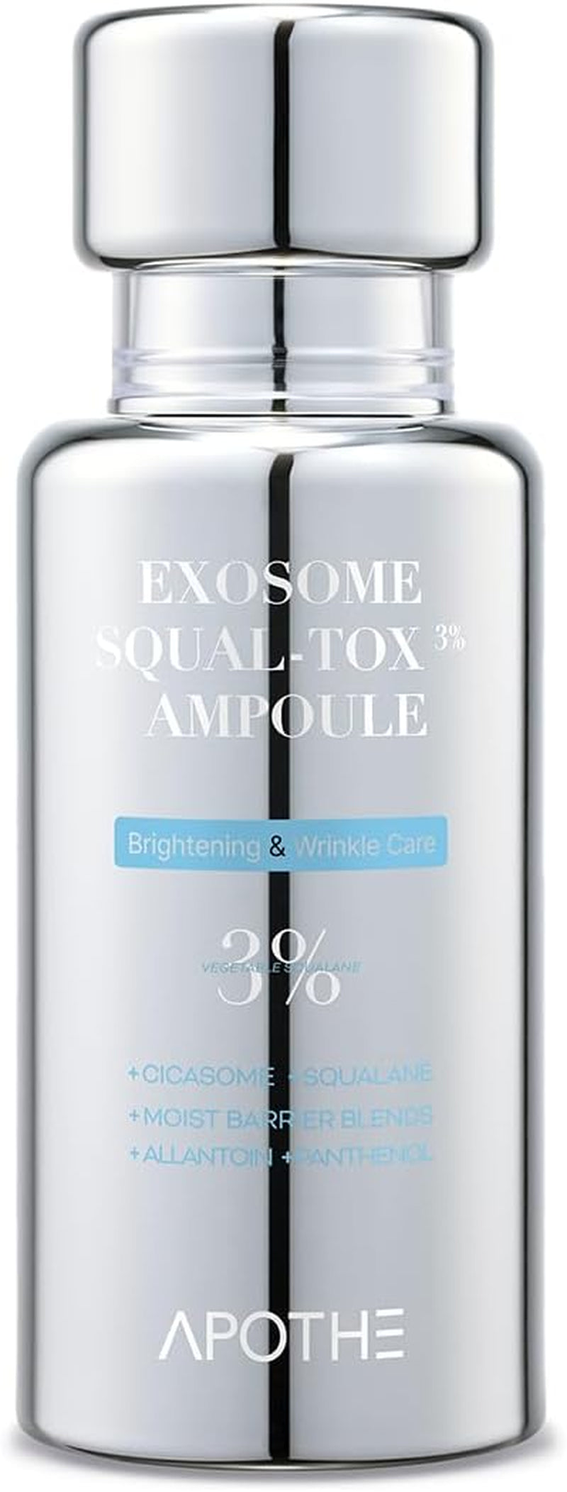 Exosome peptide ampoule serum bottle with dropper on light background