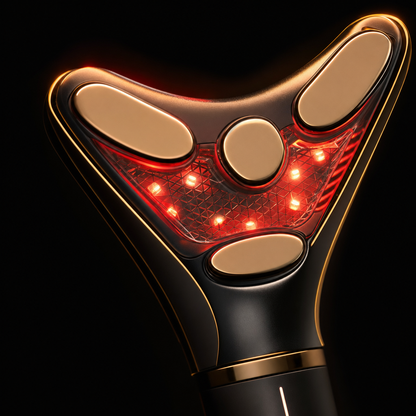 Red light therapy facial tool for anti-aging and firming