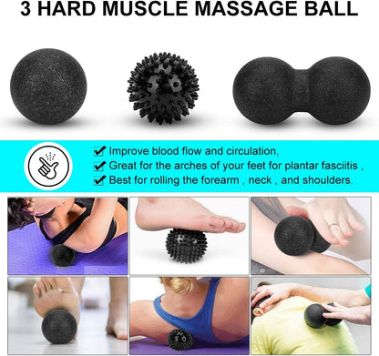 Foam roller set arranged for an at-home mobility session