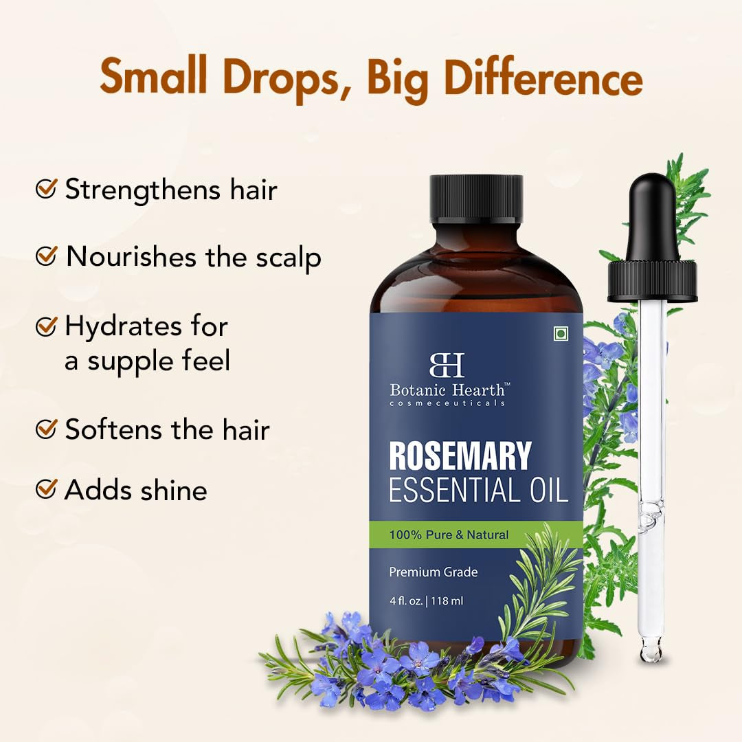 Scalp massage with rosemary hair growth oil using fingertips