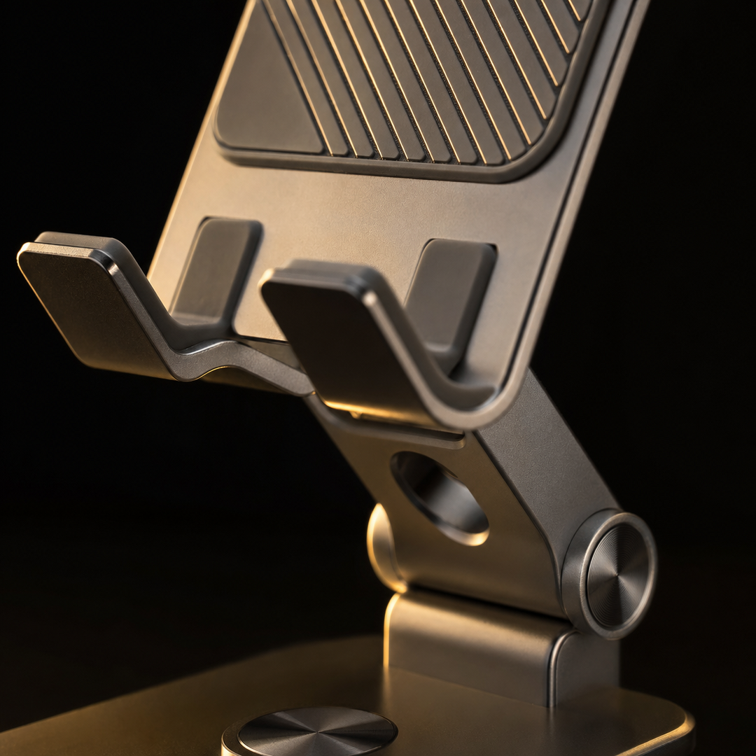 Phone and tablet stand silicone padding and anti-scratch detail