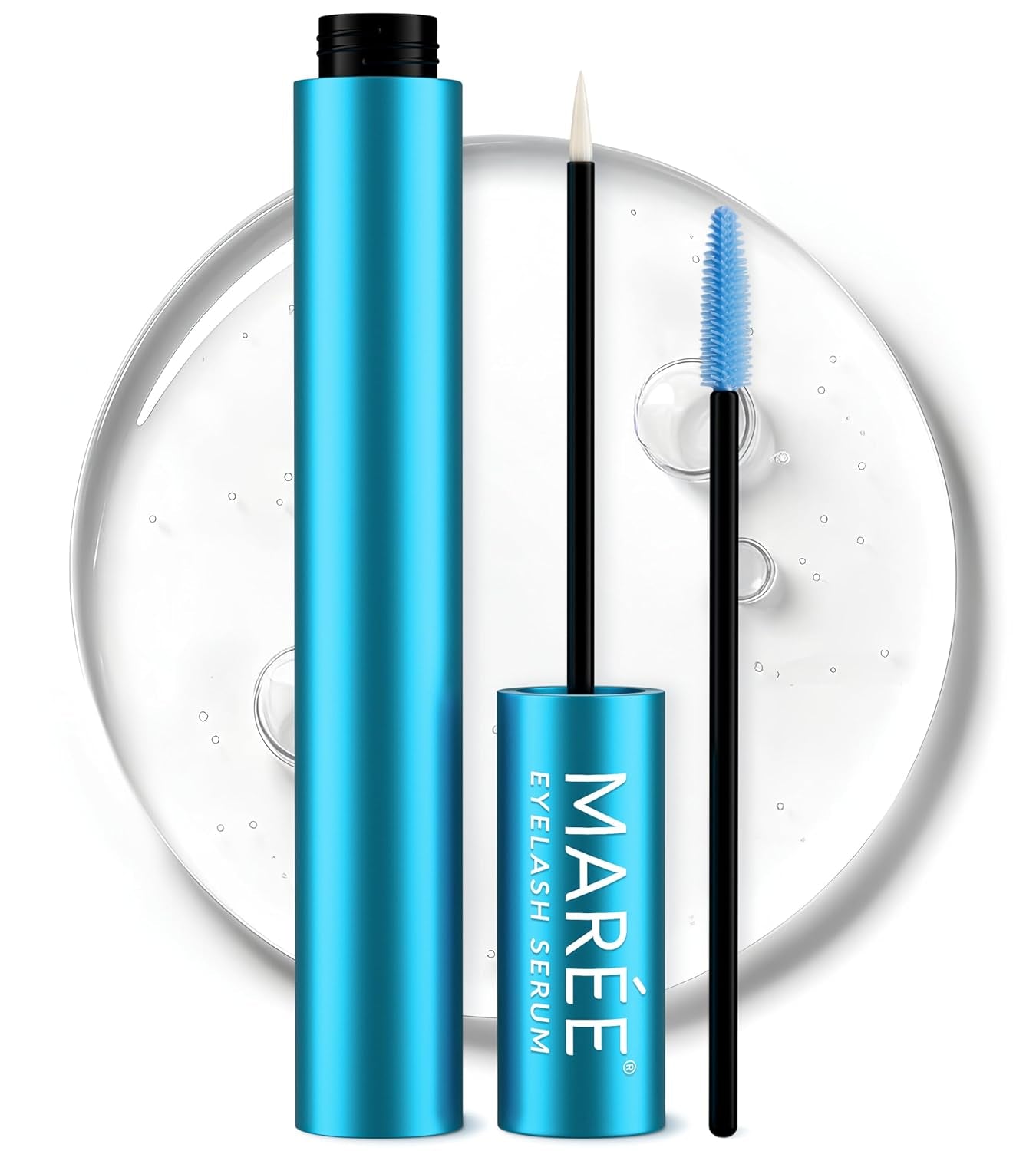 Peptide lash and brow growth serum tube with applicator brush