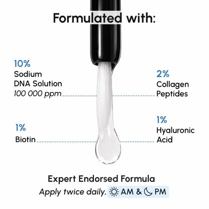 Close-up of the precision brush tip of the lash and brow serum