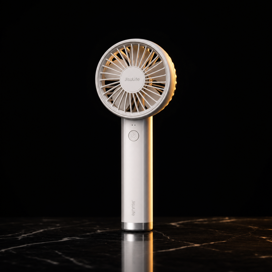 Mini handheld fan USB-C rechargeable blue - handheld mode