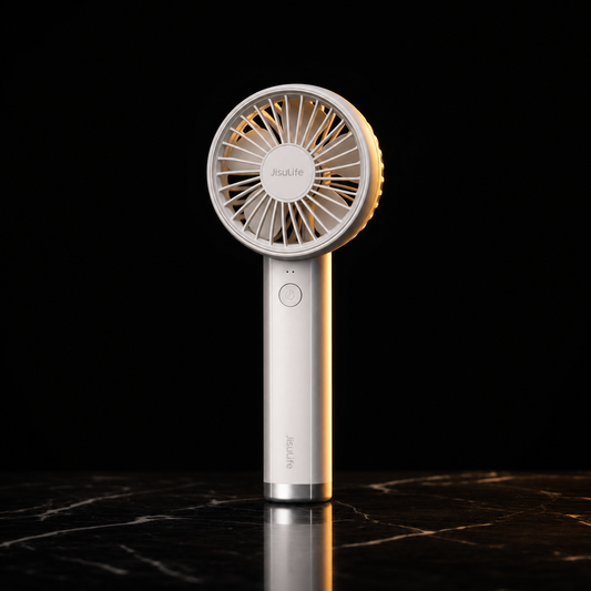 Mini handheld fan USB-C rechargeable blue - handheld mode