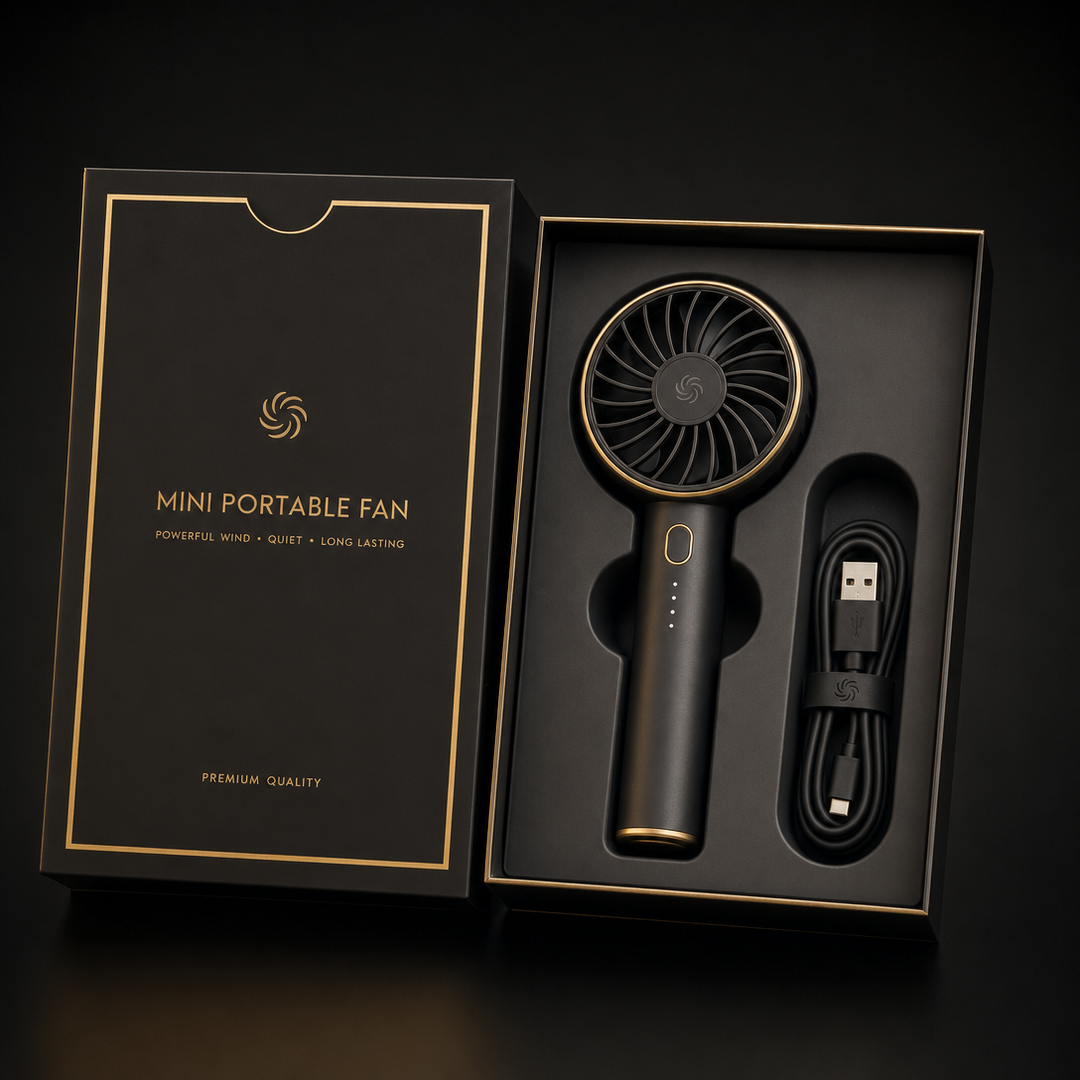 Compact handheld fan for travel and commuting