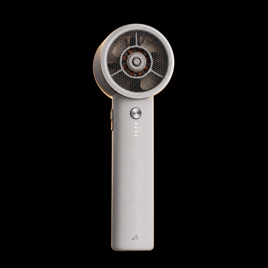USB-C rechargeable personal fan charging port detail