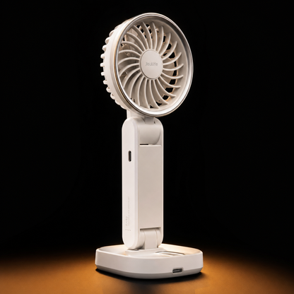 Handheld fan size comparison with smartphone